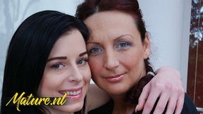 Busty stepmom lets stepdaughter touch her pussy&#x270C;