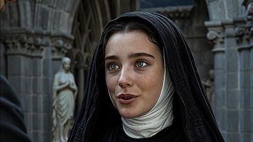 FORASTERO APUESTO LLEGA A UN CONVENTO Y UNA DE LAS MONJAS NO SE RESISTE Y PERMITE QUE SE LA FOLLEN POR LA GRACIA DE DIOS - FETICHE DE MONJA- PORNO EN ESPAÑOL- AI PORN
