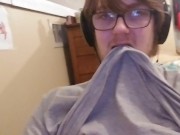 Quickly cumming then tasteing myself