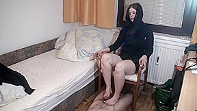 Dominant feet and hand-job by mistress by Foot Girls