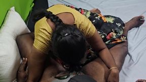 Shy Tamil Housewife Doing Hot Blowjob to His Husband Friend