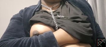 Submissive Trans BBW Goth Plays with Herself for Her Domme