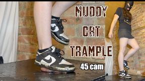 Muddy Dunks SHRED cock & balls - HARDCORE ballbusting with cumshot & stomped into the mud **45 CAM version** CBT shoejob trainers sneakers Nike Dunk crush stomp testicles cumshot hard heavy extreme