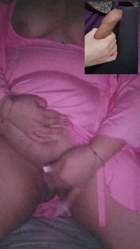 Video Call Pleasure: Dildo Girl &amp; Jerking Guy Cum Together