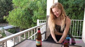 Virtual fling by the pool with Riley