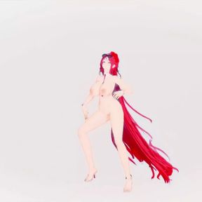 Azur Lane Alsace Hentai Nude Dance Savage Hot Sexy Big Boobs Mmd 3D Red Hair Color Edit Smixix