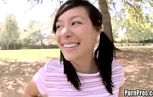 Petite Britney start a cumonade stand!
