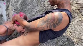Black guy with big cock takes his wife's tight anal
