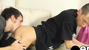 Emo twink Colby London fucking hard after huge cock blowjob