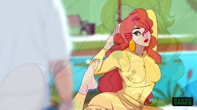 Animated housewife cheats in cartoon fantasy with multiple lovers