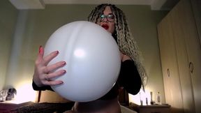 White Balloon Blowing No Pop