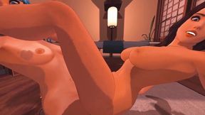 Shy Futa Choked Gushed Destroyed in Massage Creampie