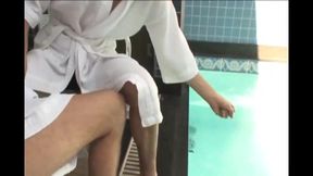 Hot guys fuck in the pool