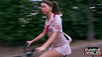 EVASIVE ANGLES Girl Scout Scary Bike Rides Scene 1. Riley Reid Gets Fucked By The Horny Neighbor Man