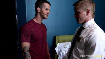 Quentin Gainz and his stepbrother are screwing in the bedroom