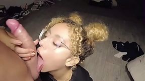POV fuck with my hot Ebony stepsister with big oiled ass