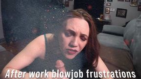 Eves after work flaccid dick blowjob 12