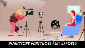 Instructors Pantyhose Legs and Soles Exposed