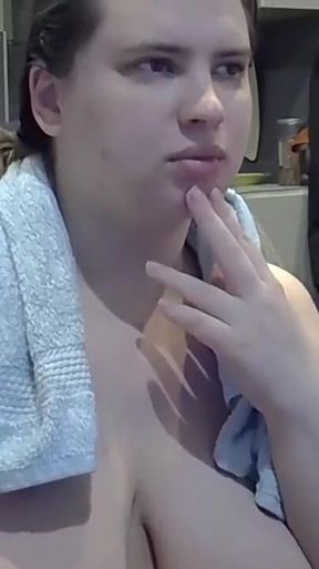 Tits, Belly, Smoking Vape