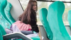 Raw bus bus babe busted busted on camera close call