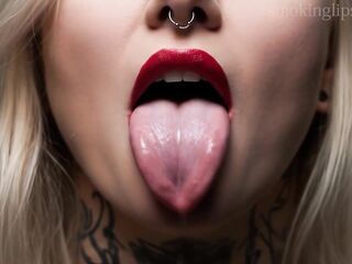 smokin' fetish,AI clip,red lipstick