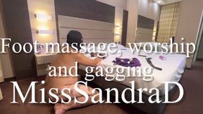 Bikini bitch foot massage, worship and gagging