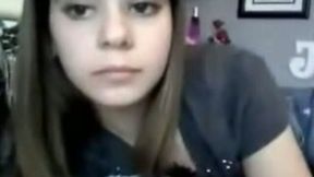 Mouth-watering babe playing with her tempting body