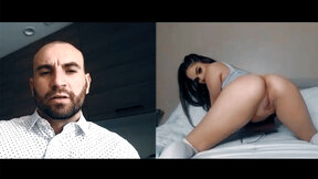 Step Dad makes teen stepdaughter masturbate & spank herself