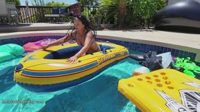 Raven Back at the Pool to Deflate and Destroy Part 2 of 3! 4K (3840x2160)