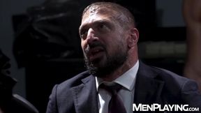 Marco Napoli is double penetrated by Roman Mercury and  Brody Meyer