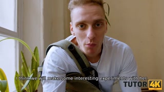 TUTOR4K Tried to finish a college, but finished in my tutors mouth