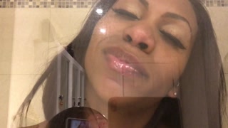 ASMR - Glass Kissing - Ass Worship - Wet Mouth Sounds - EbonyLovers