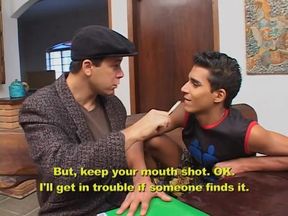 Bad Student Leonardo Carioca Begs His Tutor Allan Santos to Rewrite His Math Test