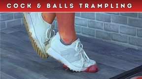 Trampling Your Cock & Balls In My Dirty New Balance Trainers (108) - Cock Cam - CBT Ballbusting Crush