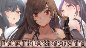 Athletic warrior Tifa Lockhart gives humiliating hj during intense training
