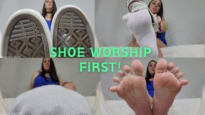Femdom POV Foot Worship for Footboy