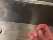 Hot Guy Masturbating in a dirty PUBLIC TOILET while on holiday in Germany