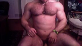 Hairy Chested, Biceps, Jerking Off