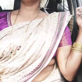 Telugu Stepmom and Stepson Car Sex Crezy Dirty Talks.