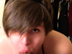 Amateur Femboi Deepthroat