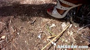Black big cock sucker Nancy Hot doggy style fucked outdoors
