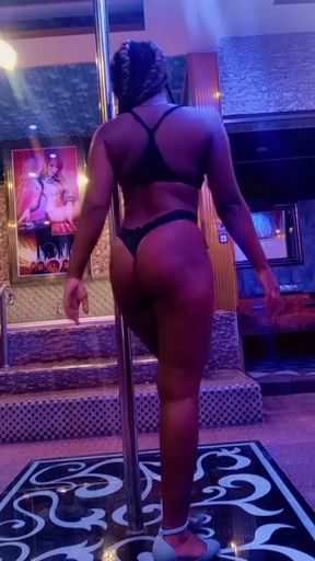 Your beautiful brunette makes you a stripper sensually   Clip 1