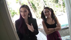 Caroline Pierce wants her best friend Jessie Jordan to eat her pussy in a threesome