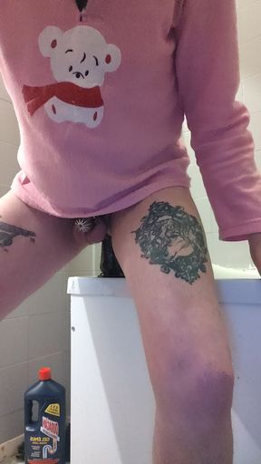 Even in my bathroom my pussy wants a cock