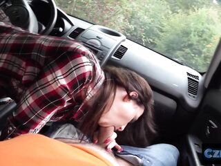 She gets super lascivious after a HIGH SPEED POLICE FOLLOW - CzechXXX