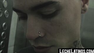 LecheLatinos.com - Cute tattooed and pierced Latino takes a raw, deep fucking