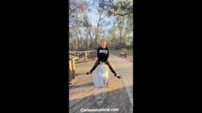 Carissa snorkeling in the spring on the coldest day of the year!