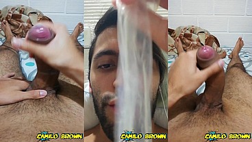 Cum inside a condom, d. the cum and cum a second time - Camilo Brown