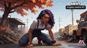 A hardcore stud predominates a kneeling fuckslut underneath a truck on a sunlit - xxx XXX porn!