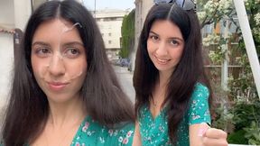 Cumwalk Hottie Loses the Game and Takes Cum on Her Face